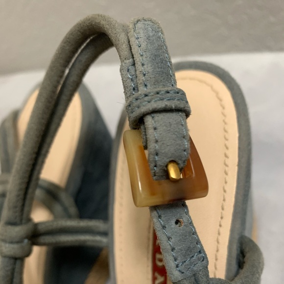 Prada Cork Wedge Heels Suede - Picture 6 of 8